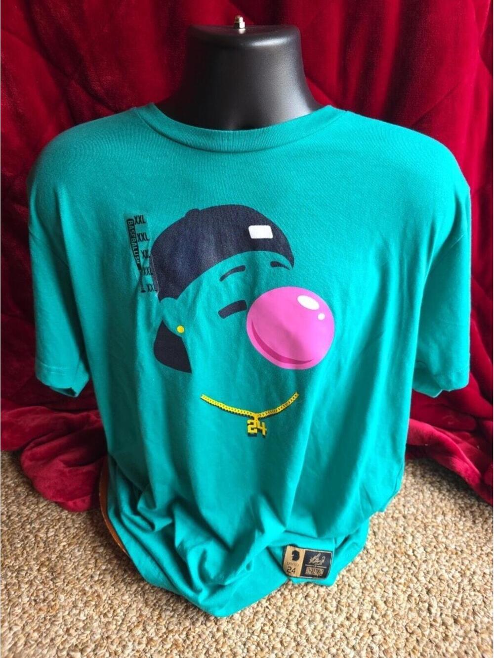 NEW Baseballism Your Favorite Player #24 Ken Griffey Jr. Bubblegum T-Shirt XXL